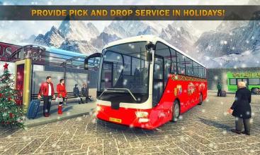 Uphill Bus Drive : Christmas Bus Simulator截图2