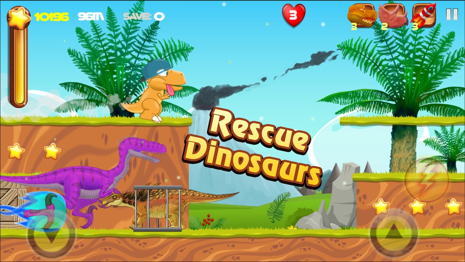 Dino Run 4 Jurassic Adventure - Dinosaur Game截图3