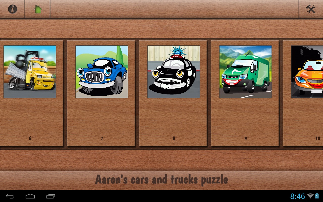 Aaron's cars and trucks puzzle截图2