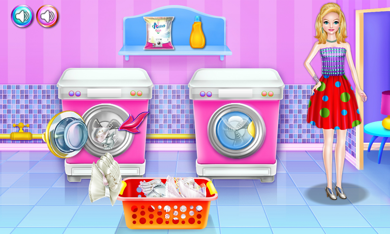 Olivia's washing laundry game截图3