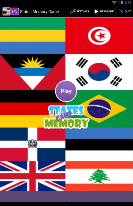 States Memory Game截图1