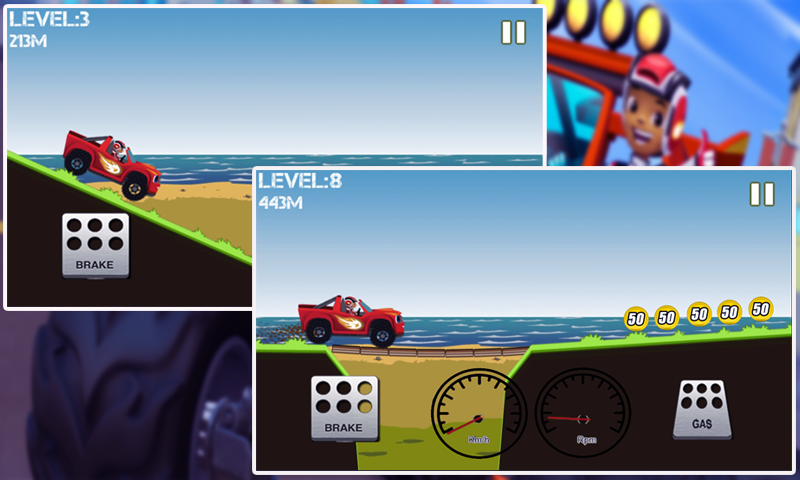 Blaze Racing Hill Monster Game截图3