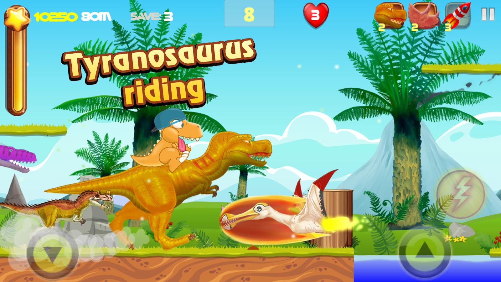 Dino Run 4 Jurassic Adventure - Dinosaur Game截图4