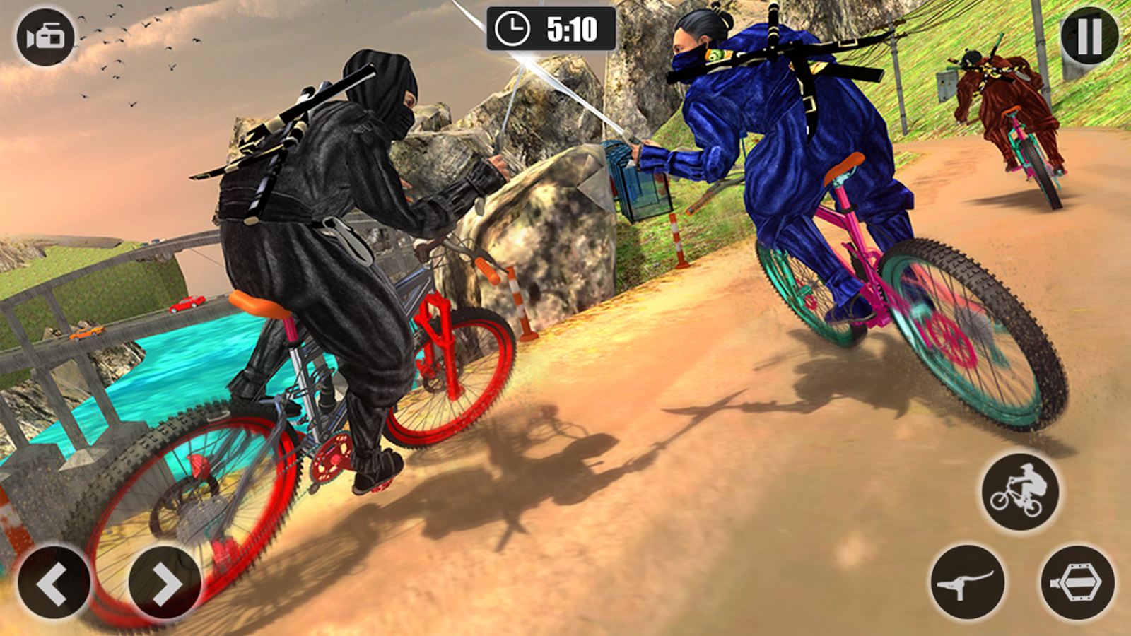 Superhero Ninja BMX Bicycle racing hill climb截图3