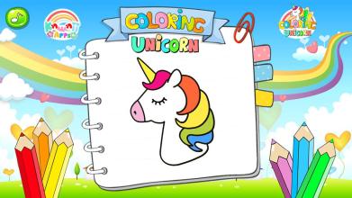 kawaii unicorn coloring book截图4