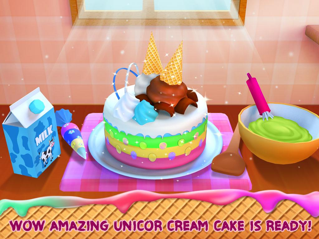 Unicorn Ice Cream Cake Maker : Sweet Dessert Shop截图5