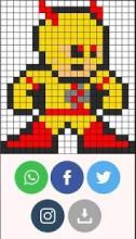 Superhero Coloring - Color By Number - Pixel Box截图1