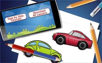 How to Draw Cartoon Cars Step by Step Drawing App截图2