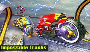 Impossible Bike Racing Stunts - Robot Transform 3D截图5