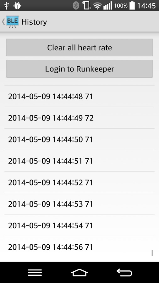 Heart Rate BLE Runkeeper截图4