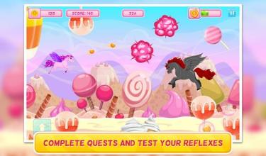 Pony in Candy World : Adventure Arcade Game : Free截图1