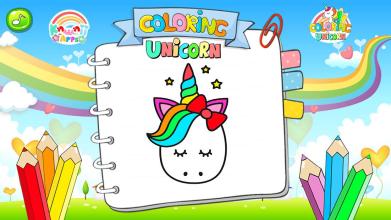 kawaii unicorn coloring book截图3