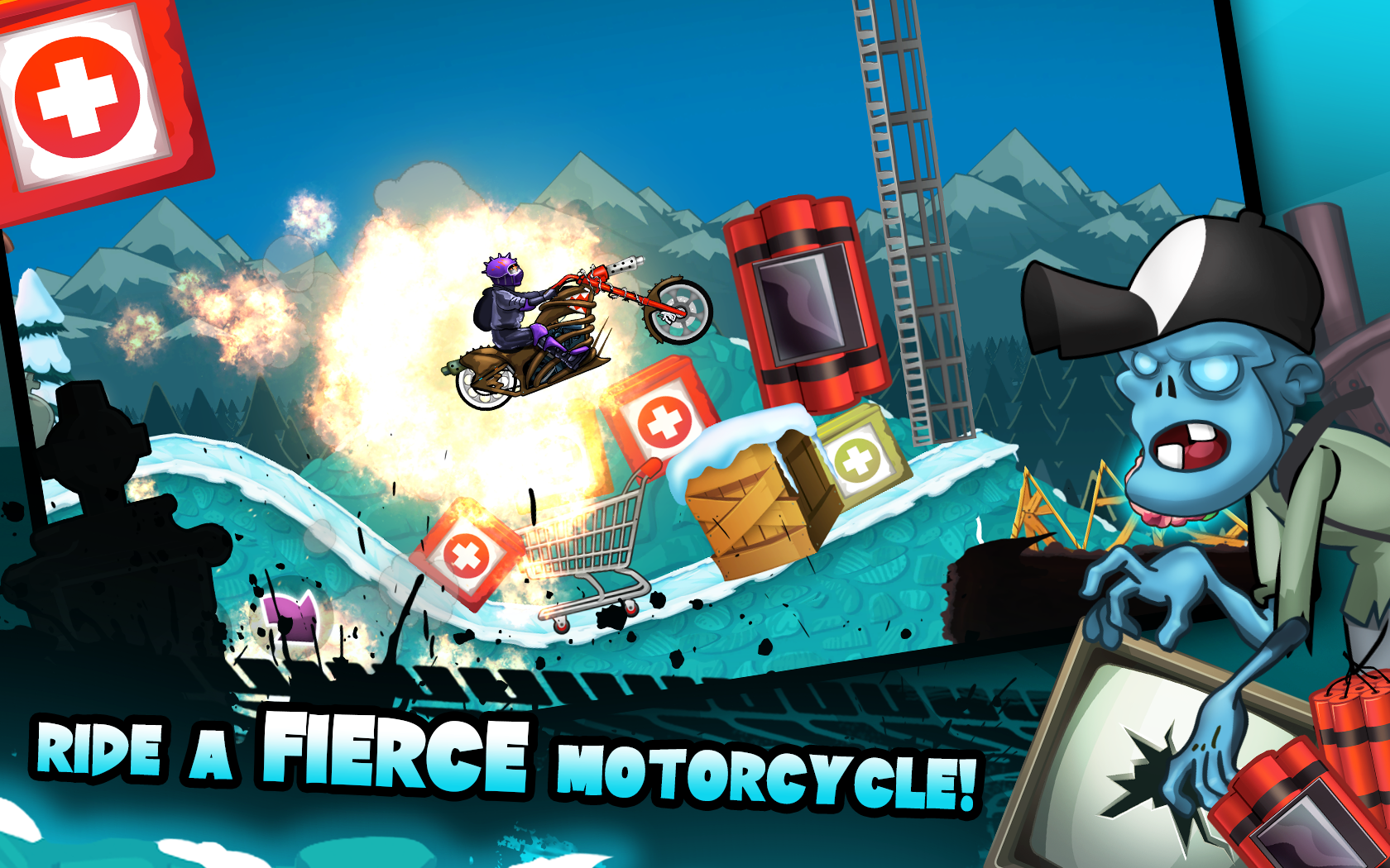 Zombie Shooter Motorcycle Race截图3