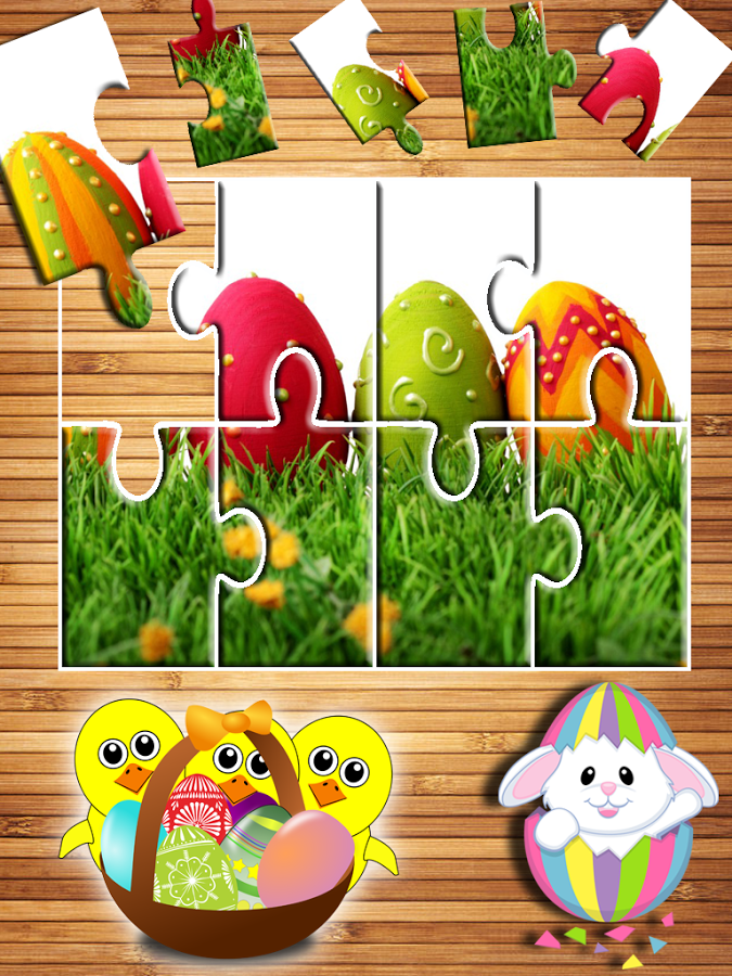 Easter Bunny Egg Jigsaw Puzzle Family Game截图1