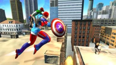 Iron Captain Superhero Rescue Flying City截图1