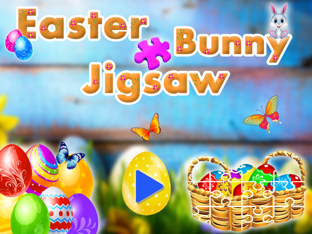 Easter Bunny Egg Jigsaw Puzzle Family Game截图4