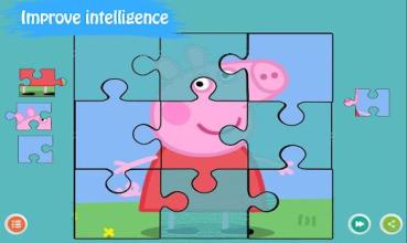 Pepa and Pig Jigsaw Puzzle Game para niños截图5