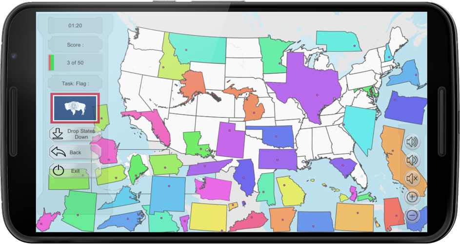 USA Map Puzzle Free截图1