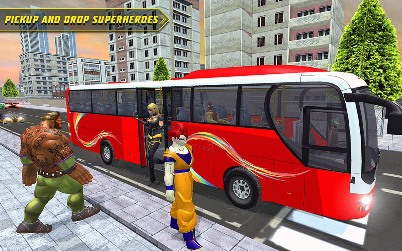 City Bus Driving: Superheroes Transport Simulator截图5