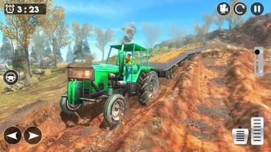 Offroad Muddy Farming Tractor Trolley Driving截图4