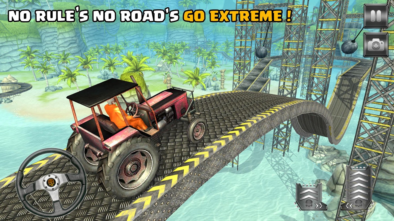 Impossible Tractor Stunts : Offroad Tracks截图3