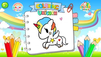 kawaii unicorn coloring book截图5