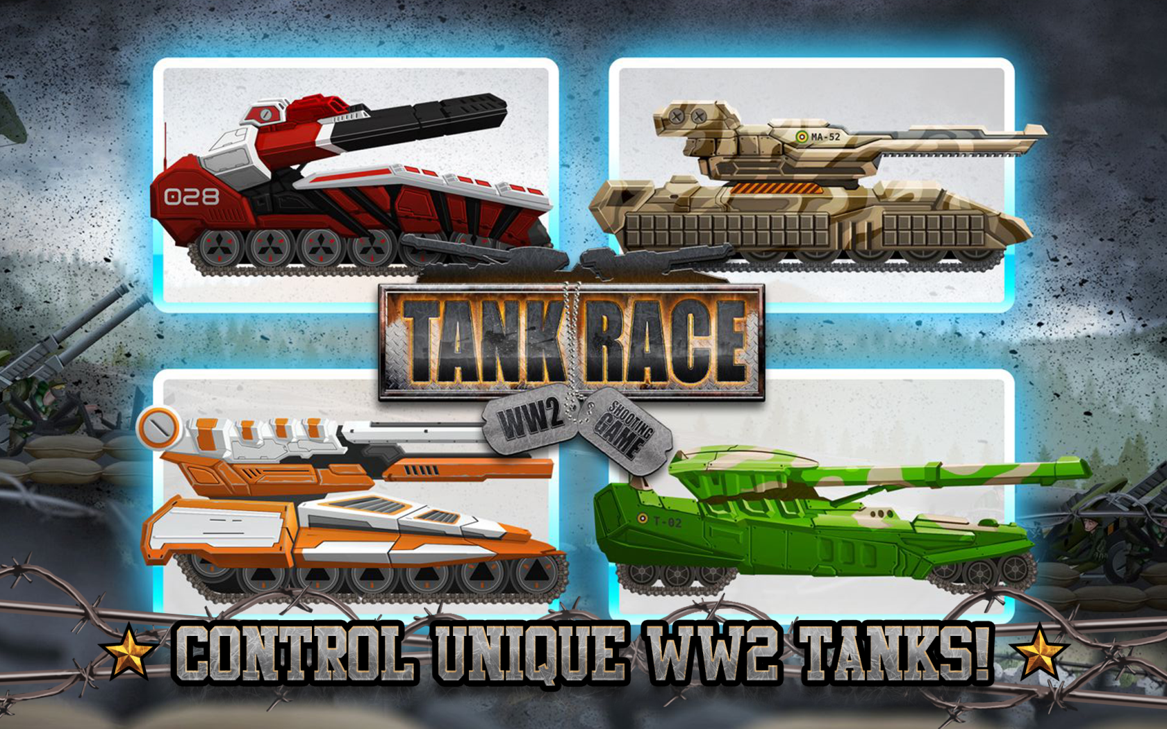 Tank Race: WW2 Shooting Game截图1