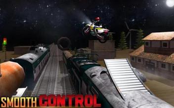 Crazy Bike Train Stunts Tricky Master截图1