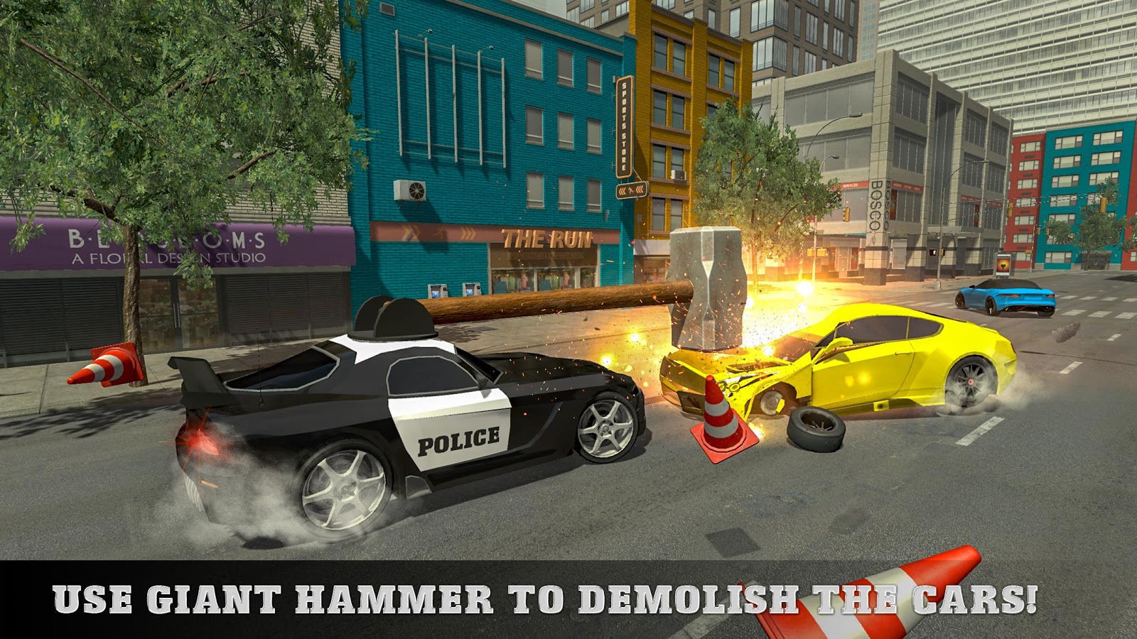 锤子汽车碰撞引擎：疯狂的城市碰撞模拟器截图3