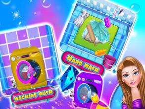 Laundry Wash Clothes And Ironing Game For Girls截图1