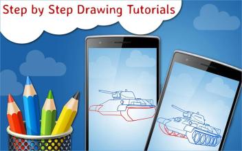 How to Draw Tanks Step by Step Drawing App截图3