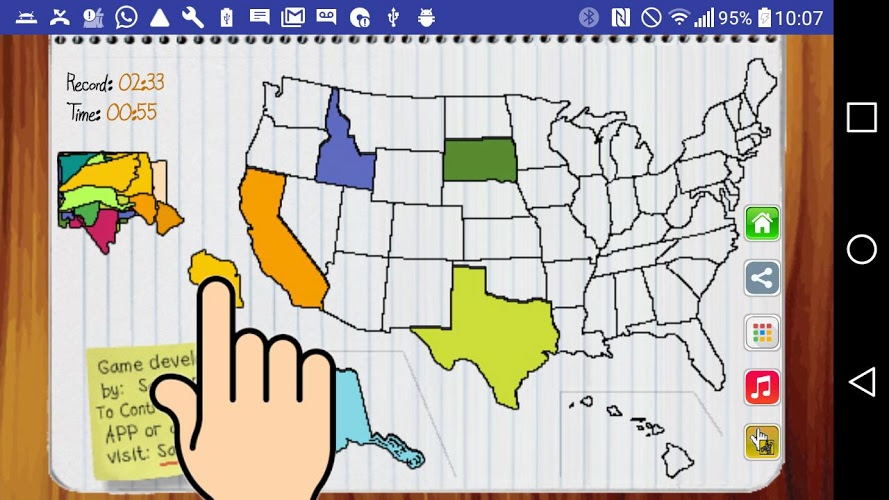 USA MAP 50 States Puzzle Game截图5