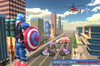 Captain Robot of America Flying Robot Bike Rescue截图4