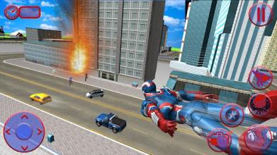 Flying Superhero Captain Robot Crime City Battle截图4