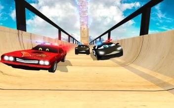 US Police Lightning Car Chase: Mega Ramp Racing截图4