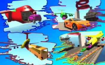 Car Stunts Battle Into Cargo Plane : Kids Games截图1