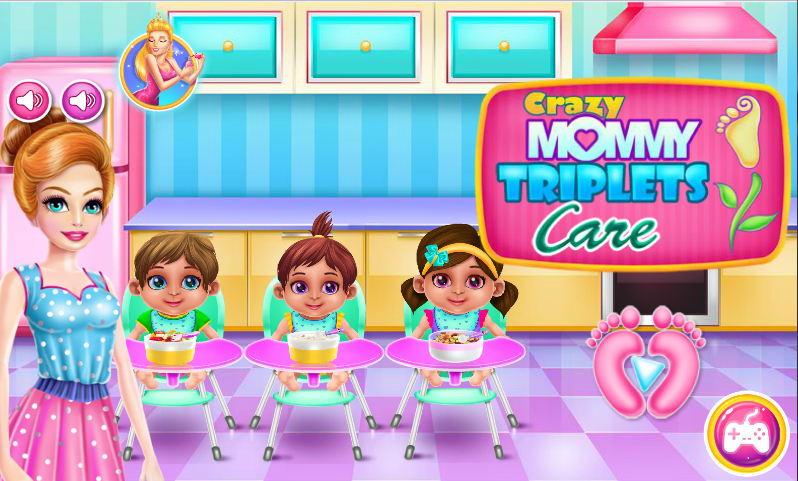 Crazy Mommy Triplets Care - Free Games截图2