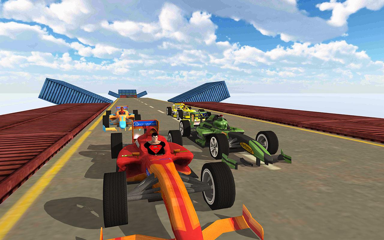 Superheroes Formula Car Racing Mania Free 2018截图3