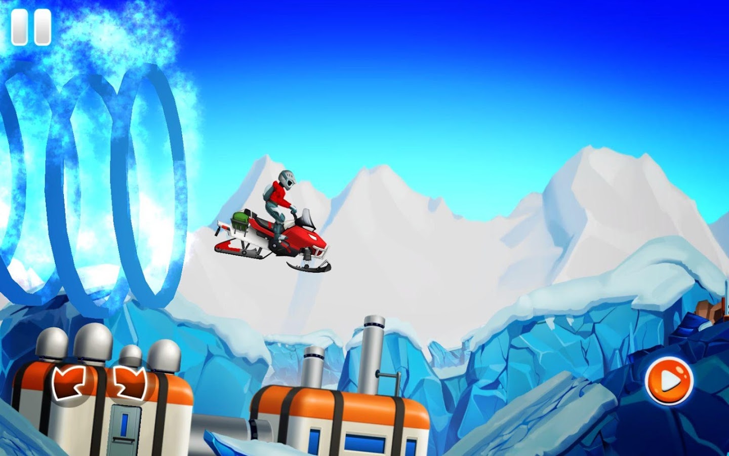 Winter Sports Game: Risky Road Snowmobile Race截图2