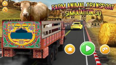 Farm Animal Transporter Truck Game: Offroad Drive截图2