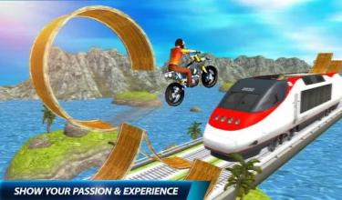 Bike Tricks Train Stunt Impossible Tracks Master截图4