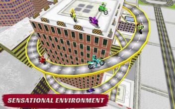 Rooftop Tricky Bike Stunts 3D截图1