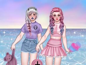 Pastel Goth Fashion - Make Up & Dress Up截图2