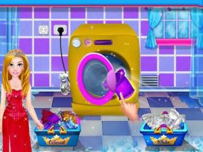 Laundry Wash Clothes And Ironing Game For Girls截图2