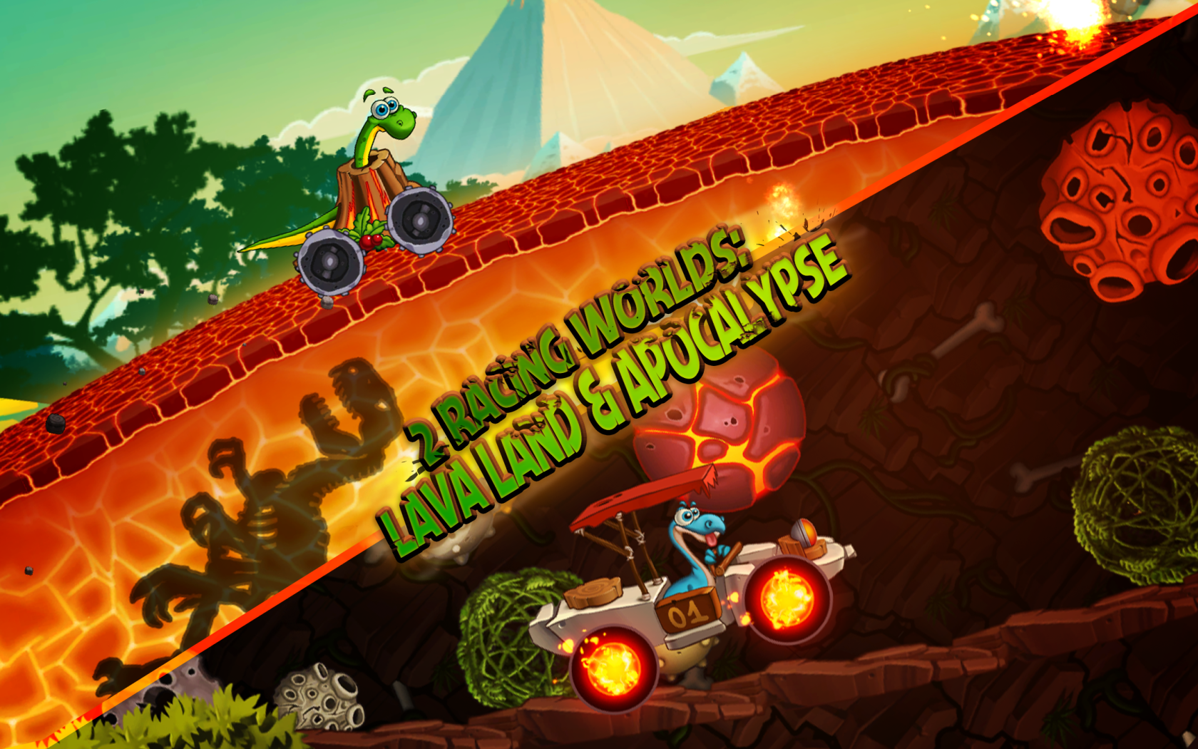 Dino World Speed Car Racing截图5