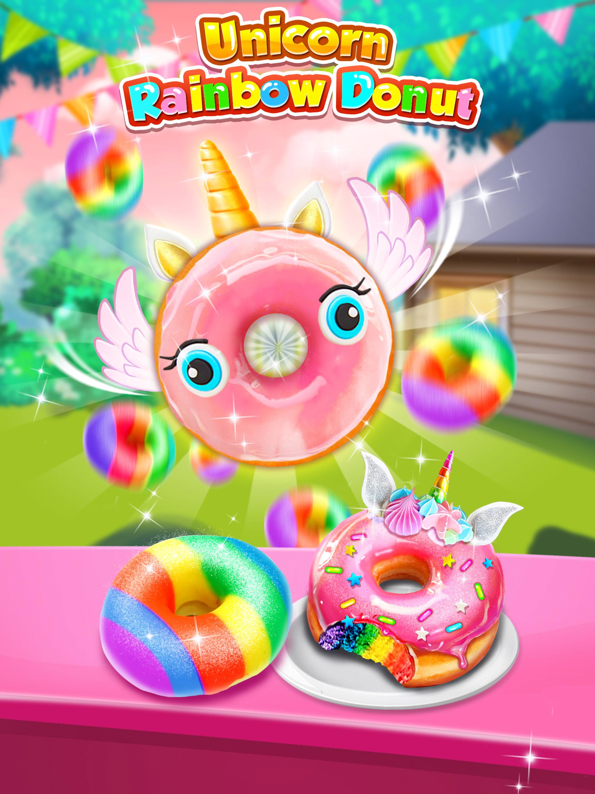 Unicorn Rainbow Donut - Sweet Desserts Bakery Chef截图4