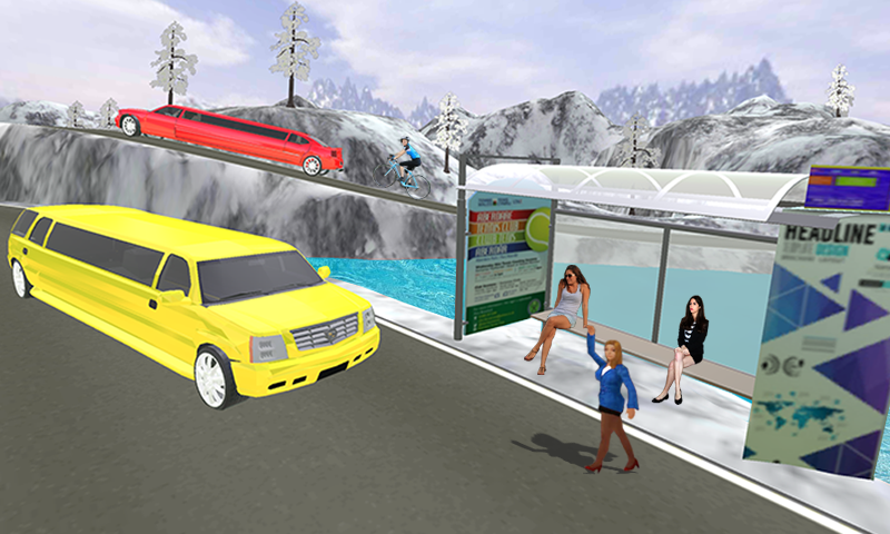 Limo Taxi Games OffRoad Drive截图4