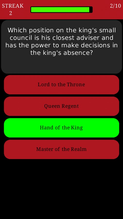 Trivia for Game of Thrones Fan截图2