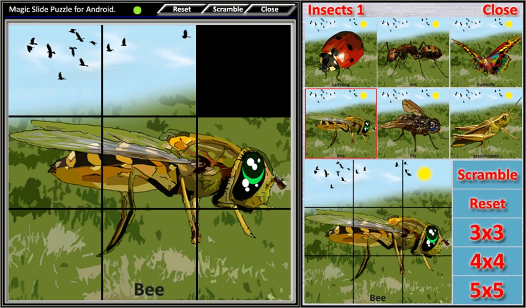 Magic Slide Puzzle Insects 1截图5