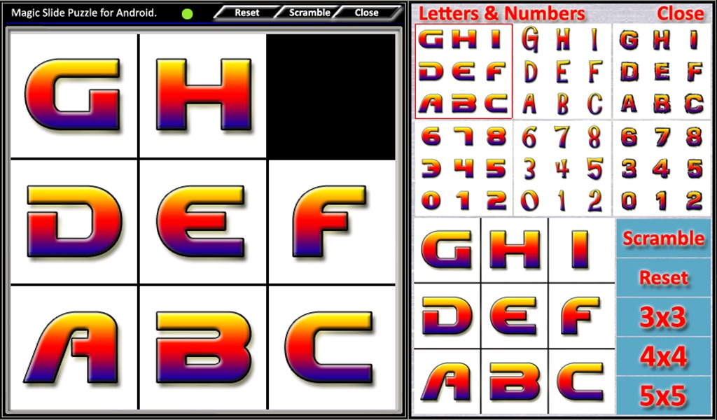 Magic Slide Puzzle Letters截图2